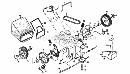 Page B Diagram and Parts List for 917376950  Craftsman Lawn Mower