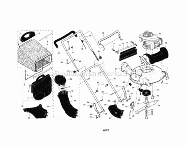 Page A Diagram and Parts List for 917376990  Craftsman Lawn Mower
