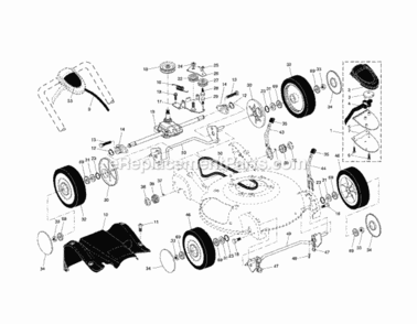 Page B Diagram and Parts List for 917377031  Craftsman Lawn Mower