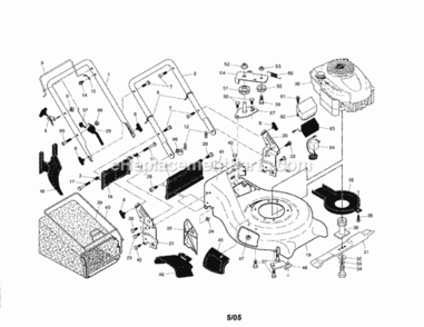 Page A Diagram and Parts List for 917377070  Craftsman Lawn Mower