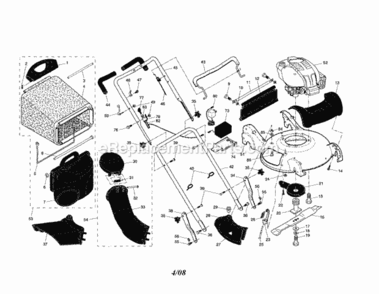 Page A Diagram and Parts List for 917377120  Craftsman Lawn Mower