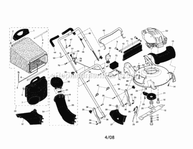 Page A Diagram and Parts List for 917377121  Craftsman Lawn Mower