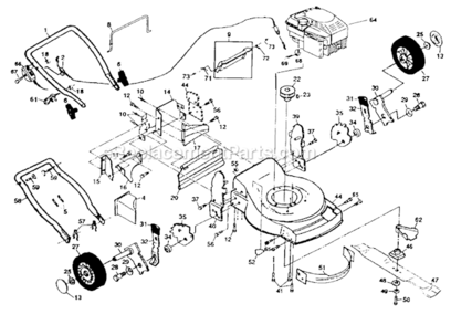 Rotary_Lawn_Mower Diagram and Parts List for 917377131  Craftsman Lawn Mower