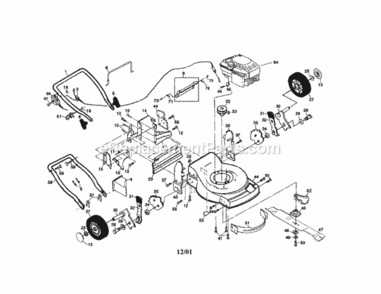 Page A Diagram and Parts List for 917377132  Craftsman Lawn Mower