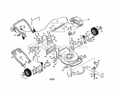 Page A Diagram and Parts List for 917377133  Craftsman Lawn Mower