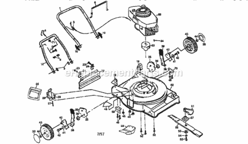 Page A Diagram and Parts List for 917377201  Craftsman Lawn Mower