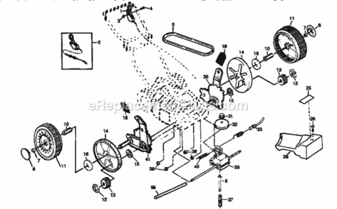 Page B Diagram and Parts List for 917377201  Craftsman Lawn Mower