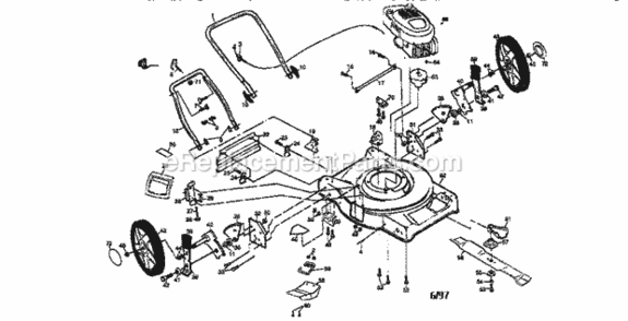 Page A Diagram and Parts List for 917377211  Craftsman Lawn Mower
