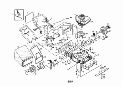 Page A Diagram and Parts List for 917377250  Craftsman Lawn Mower