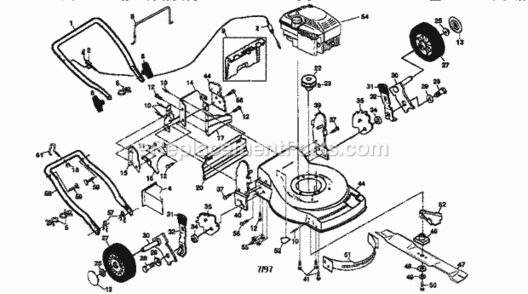 Page A Diagram and Parts List for 917377262  Craftsman Lawn Mower