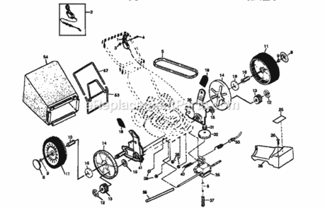 Page B Diagram and Parts List for 917377263  Craftsman Lawn Mower