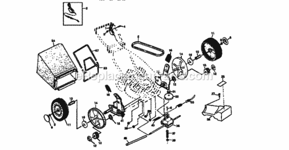 Page B Diagram and Parts List for 917377282  Craftsman Lawn Mower