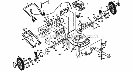 Page A Diagram and Parts List for 917377284  Craftsman Lawn Mower