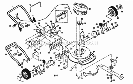 Page A Diagram and Parts List for 917377291  Craftsman Lawn Mower