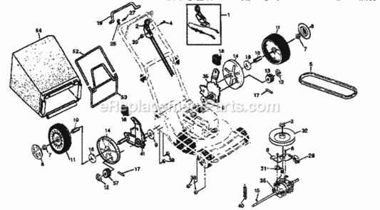 Page B Diagram and Parts List for 917377331  Craftsman Lawn Mower