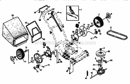 Page B Diagram and Parts List for 917377332  Craftsman Lawn Mower