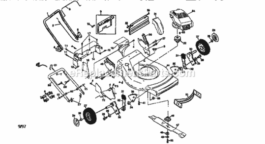 Page A Diagram and Parts List for 917377333  Craftsman Lawn Mower