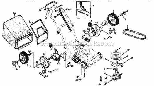Page B Diagram and Parts List for 917377340  Craftsman Lawn Mower