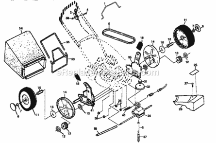 Page B Diagram and Parts List for 917377351  Craftsman Lawn Mower