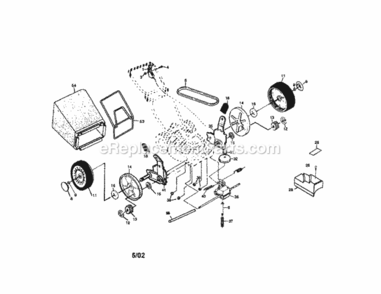 Page B Diagram and Parts List for 917377380  Craftsman Lawn Mower
