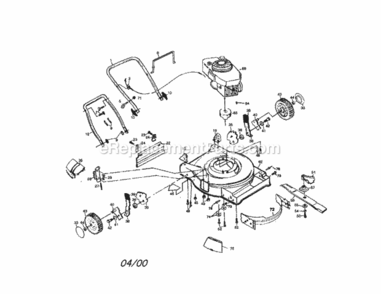 Page A Diagram and Parts List for 917377411  Craftsman Lawn Mower