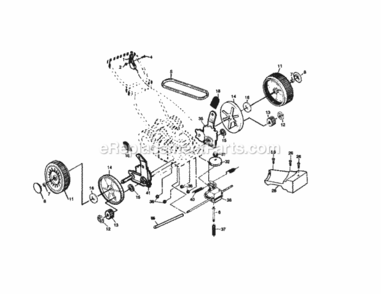 Page B Diagram and Parts List for 917377411  Craftsman Lawn Mower