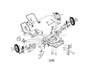 Page A Diagram and Parts List for 917377425  Craftsman Lawn Mower