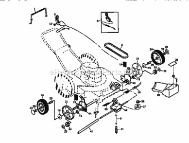 Page B Diagram and Parts List for 917377500  Craftsman Lawn Mower