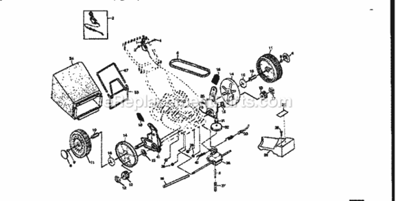 Page B Diagram and Parts List for 917377520  Craftsman Lawn Mower