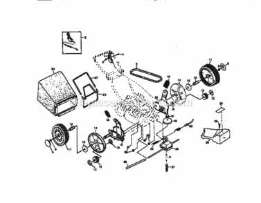 Page B Diagram and Parts List for 917377521  Craftsman Lawn Mower