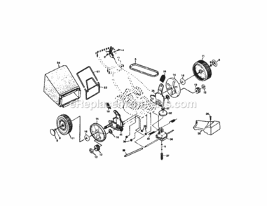 Page B Diagram and Parts List for 917377524  Craftsman Lawn Mower