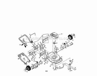 Page A Diagram and Parts List for 917377530  Craftsman Lawn Mower