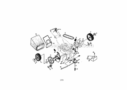 Page B Diagram and Parts List for 917377543  Craftsman Lawn Mower
