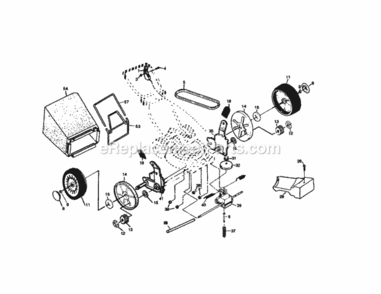 Page C Diagram and Parts List for 917377544  Craftsman Lawn Mower