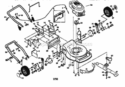 Page A Diagram and Parts List for 91737754A  Craftsman Lawn Mower