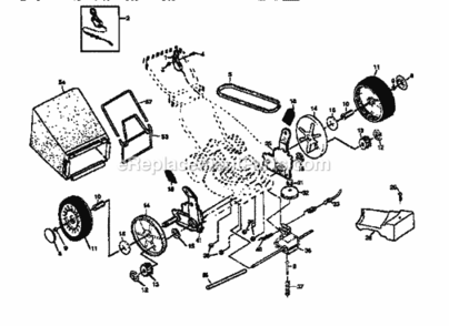 Page B Diagram and Parts List for 91737754A  Craftsman Lawn Mower