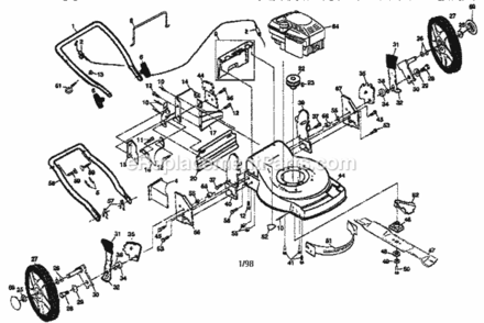 Page A Diagram and Parts List for 917377551  Craftsman Lawn Mower