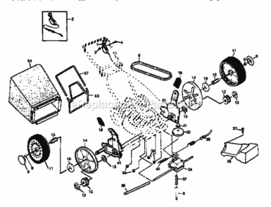 Page B Diagram and Parts List for 917377551  Craftsman Lawn Mower