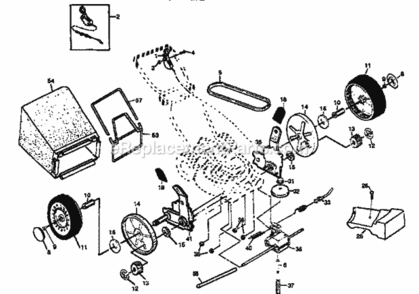 Page B Diagram and Parts List for 91737755A  Craftsman Lawn Mower