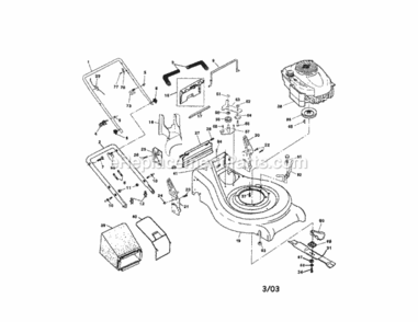 Page A Diagram and Parts List for 917377661  Craftsman Lawn Mower