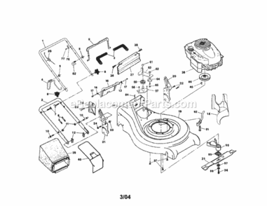 Page A Diagram and Parts List for 917377664  Craftsman Lawn Mower