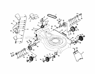 Page B Diagram and Parts List for 917377664  Craftsman Lawn Mower
