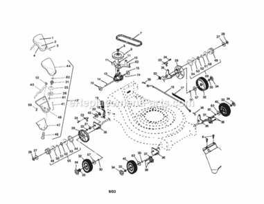 Page B Diagram and Parts List for 917377682  Craftsman Lawn Tractor