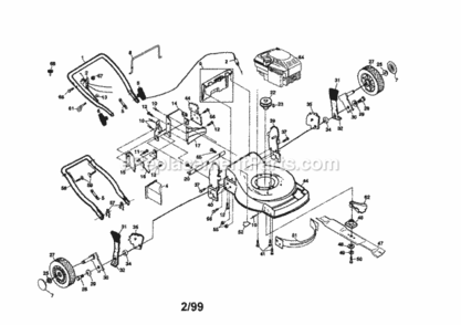 Page A Diagram and Parts List for 917377740  Craftsman Lawn Mower