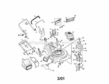 Page A Diagram and Parts List for 917377810  Craftsman Lawn Tractor