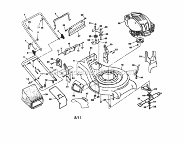 Page A Diagram and Parts List for 917377821  Craftsman Lawn Tractor