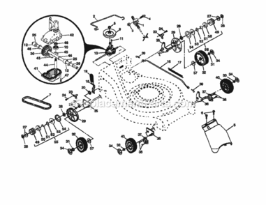 Page B Diagram and Parts List for 917377821  Craftsman Lawn Tractor
