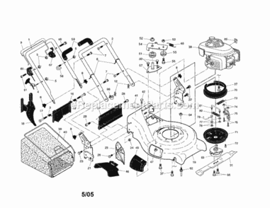 Page A Diagram and Parts List for 917377890  Craftsman Lawn Tractor