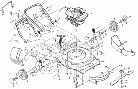 Page A Diagram and Parts List for 917378160  Craftsman Lawn Mower
