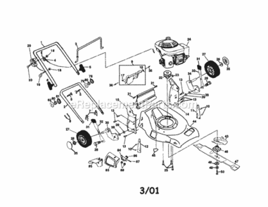 Page A Diagram and Parts List for 917378210  Craftsman Lawn Mower
